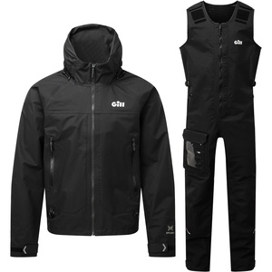 Gill Verso Chaqueta Y Pantalón De Regata Costera Traje De Vela V101JV101T - Black
